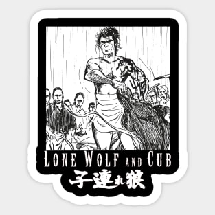 lone wolf and cub Sticker